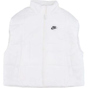 Nike, Dames, Jassen, Wit, Maat: L Poliester,