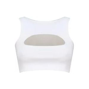 Dsquared2 Stijlvolle Mouwloze Top , White , Dames , Maat: L