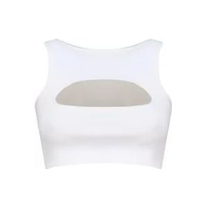 Dsquared2 Stijlvolle Mouwloze Top , White , Dames , Maat: S