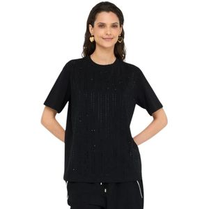 Liu Jo, Dames, Tops, Zwart, Maat: M Katoen,