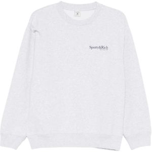 Sporty & Rich, Dames, Sweatshirts & Hoodies, Grijs, Maat: S Katoen,