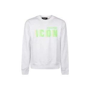 Dsquared2 Icon Blur Cool Fit Sweatshirt , White , Heren , Maat: L