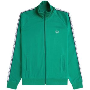 Fred Perry, Heren, Sweatshirts & Hoodies, Groen, Maat: S Katoen,