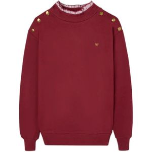 Silbon, Dames, Sweatshirts & Hoodies, Rood, Maat: S Katoen,