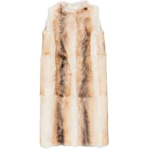 Yves Salomon, Dames, Jassen, Beige, Maat: S