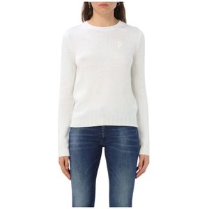 Dondup, Dames, Truien, Wit, Maat: S Katoen,