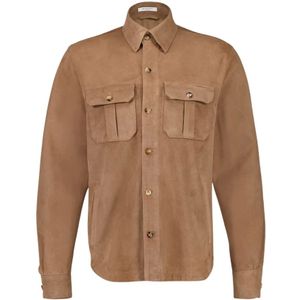 Boglioli, Heren, Jassen, Bruin, Maat: L Leer,