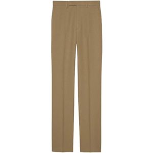 Gucci, Dames, Broeken, Bruin, Maat: 2XL Viscose,
