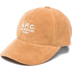 A.p.c., Heren, Accessoires, Bruin, Maat: 56 CM Corduroy,