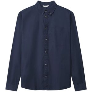 Gabba, Heren, Overhemden, Blauw, Maat: S Katoen,