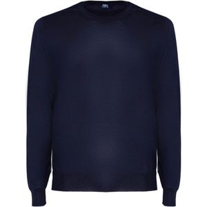 Fedeli, Heren, Truien, Blauw, Maat: 3XL Zijde,