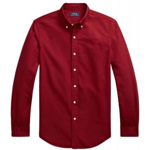 Polo Ralph Lauren - Overhemd - Rood - 100% Katoen - Slim Fit