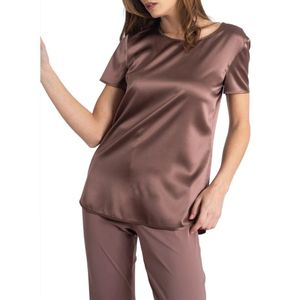 Max Mara, Dames, Blouses & Shirts, Paars, Maat: XL Zijde,