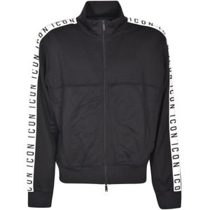 Dsquared2, Heren, Jassen, Zwart, Maat: L Katoen,