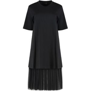 Moncler, Dames, Jurken, Zwart, Maat: S Katoen,