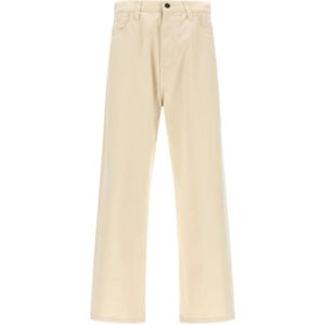 Carhartt Wip, Heren, Broeken, Beige, Maat: W31 Katoen,