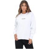 Dsquared2 - Crewneck Sweater - Wit - Dames - Katoen - Minimalistische Stijl