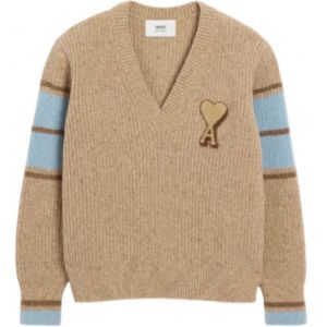 Ami Paris, Dames, Truien, Bruin, Maat: XS Wol,