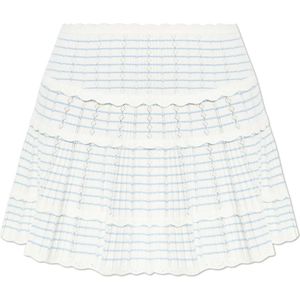 Loveshackfancy, Dames, Rokken, Wit, Maat: S Leer,