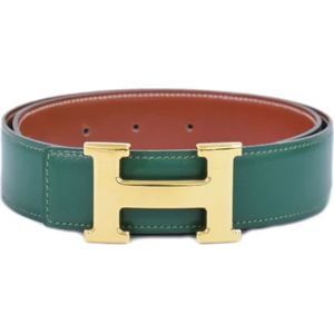 Hermès Vintage, Heren, Pre-owned, Groen, Maat: ONE Size Leer,
