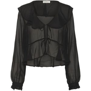Soaked in Luxury - Sljatessan Blouse Ls - Blouse - Zwart - 100% Polyester