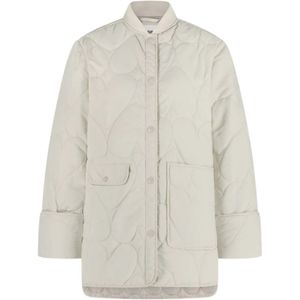 Fabienne Chapot - Xander - Winterjas - Cream White - Gevoerde Hartjesprint