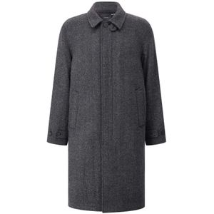 Vince, Heren, Mantels, Zwart, Maat: L Wol,