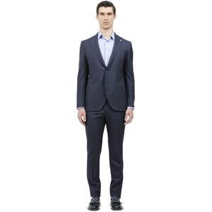 Luigi Bianchi Mantova, Heren, Pakken, Blauw, Maat: M