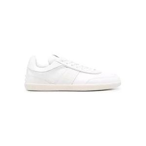 Tod's Witte Casual Gesloten Platte Sneakers , White , Heren , Maat: 42 1/2 EU