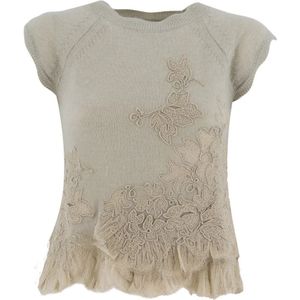 Ermanno Scervino, Dames, Truien, Grijs, Maat: L Kasjmier,