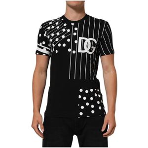 Dolce & Gabbana, Heren, Tops, Zwart, Maat: S Katoen,