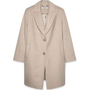 Fiorella Rubino, Dames, Mantels, Beige, Maat: 2XL Wol,