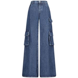 Off White, Dames, Jeans, Blauw, Maat: W26 Denim,