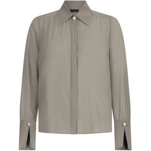 Liu Jo, Dames, Blouses & Shirts, Groen, Maat: XS Leer,