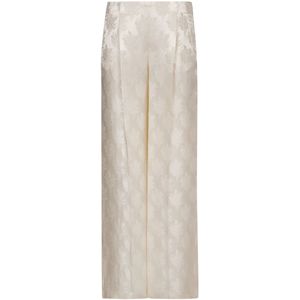 Fendi, Dames, Broeken, Wit, Maat: XS Zijde,