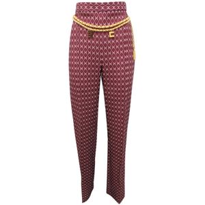 Elisabetta Franchi, Dames, Broeken, Rood, Maat: M