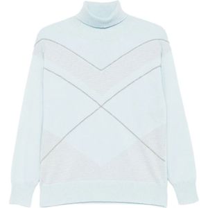 D.Exterior, Dames, Truien, Blauw, Maat: L Wol,