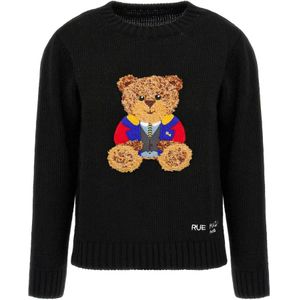 Rue Madam, Dames, Truien, Zwart, Maat: L Wol,