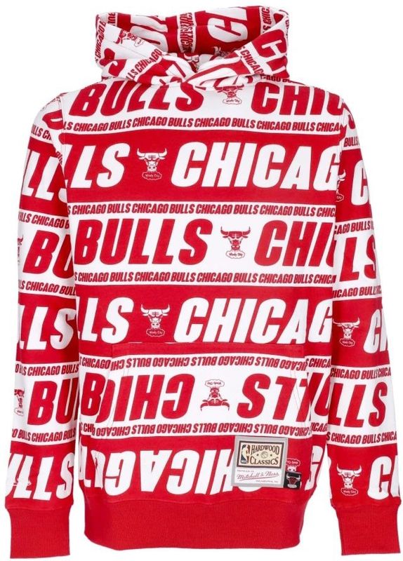Mitchell & Ness - Chicago Bulls Hoodie Hardwood Classics - Rood - Heren