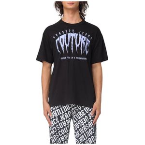 Versace Jeans Couture, Heren, Tops, Zwart, Maat: S