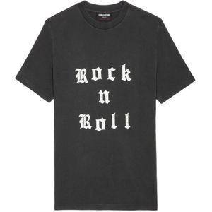 Zadig & Voltaire, Dames, Tops, Grijs, Maat: XS Katoen,