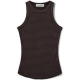 Sofie Schnoor - Tanktop - Gestreept Legergroen - Aansluitend Ontwerp