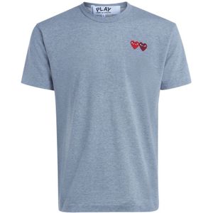 Comme des Garçons Play, Heren, Tops, Grijs, Maat: 2XL Katoen,