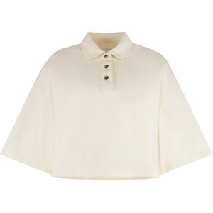 Bottega Veneta, Dames, Tops, Beige, Maat: S Piqué,