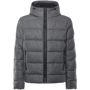 Fay, Heren, Jassen, Grijs, Maat: L Wol,