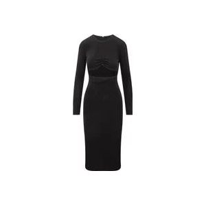 Dsquared2 Elegante Viscose Midi Jurk , Black , Dames , Maat: XS