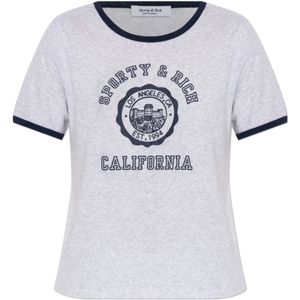 Sporty & Rich, Dames, Tops, Grijs, Maat: M Katoen,