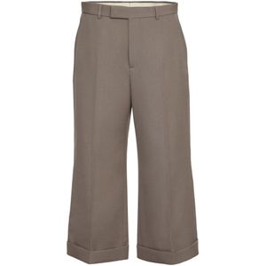 Gucci, Heren, Broeken, Beige, Maat: S Wol,