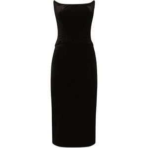 Dolce & Gabbana, Dames, Jurken, Zwart, Maat: M