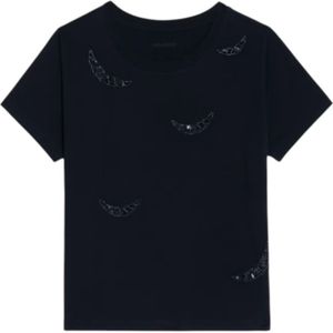 Zadig & Voltaire, Dames, Tops, Blauw, Maat: XS Katoen,